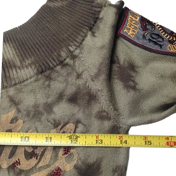 AFFLICTION Dress Astoria Sweater Mini Size XS Olive Green NEW NWT - Picture 8 of 13